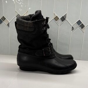 Sperry Black Winter & Rain Boots with Buckle